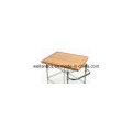 NSF Cromo plateado de alambre de metal Restaurante Serving Cart Trolley